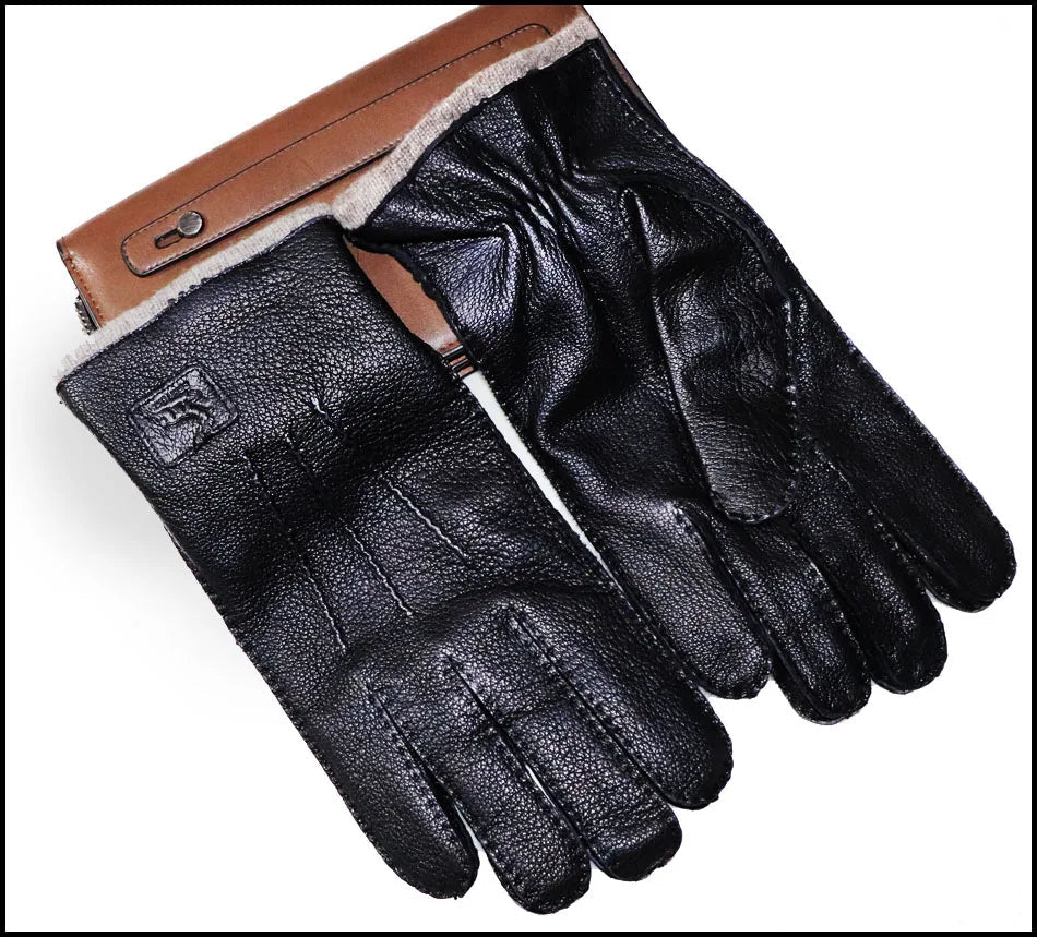 Guantes De Cuero Natural Térmicos Forrados Vanthea